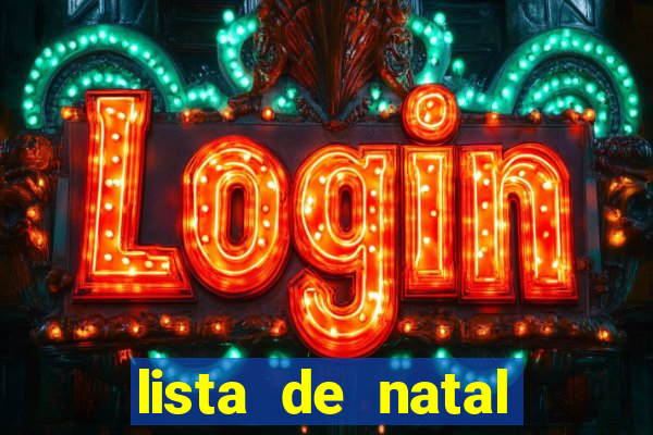 lista de natal para imprimir